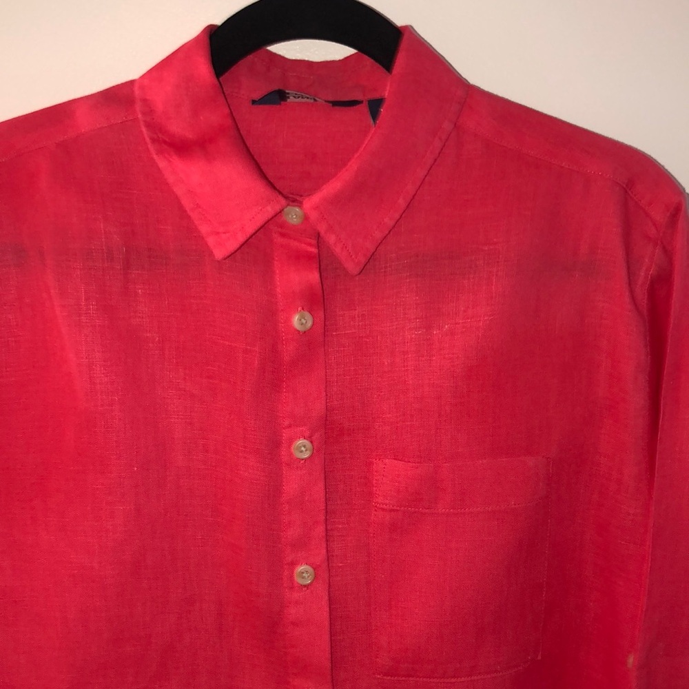 4️⃣ FOR $🔟! LANDS’ END OVERSIZED XS WOMEN’S BLOUSE - Picture 2 of 10